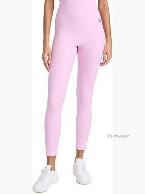 High-Waisted Rib Leggings, Stretchy Polyamide Blend, Activewear